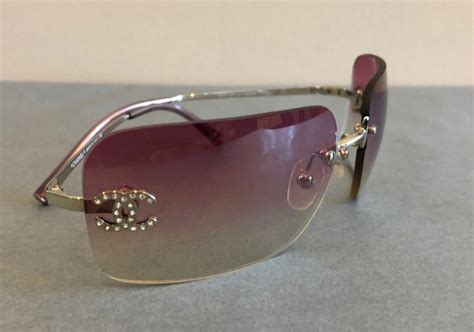 vintage chanel rimless sunglasses|discontinued Chanel sunglasses.